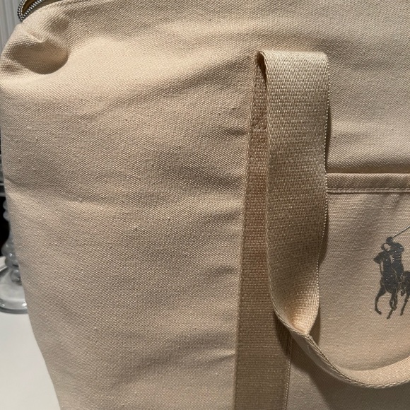 Polo by Ralph Lauren Cream Canvas Duffel Tote Bag - EUC one owner. - Picture 7 of 16
